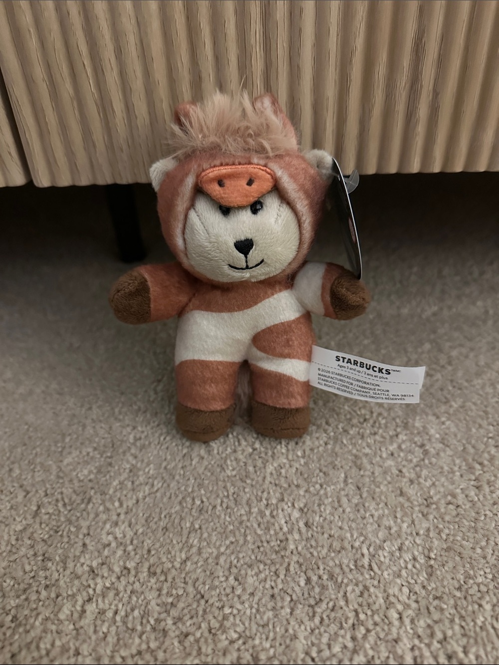 Starbucks Bear Plush - Year of the Horse Keychain Plush Brand New
